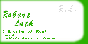 robert loth business card